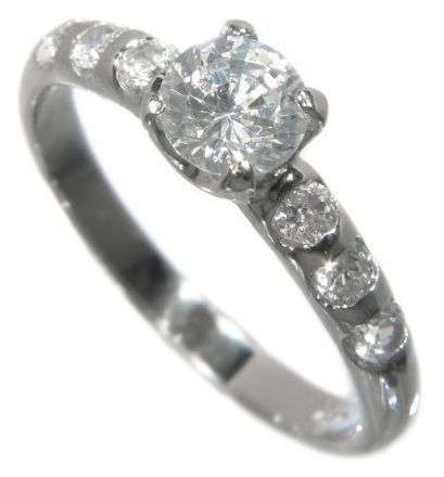 1.41STUNNING BRILLIANT DIAMOND CUT SOLITAIRE ENGAGEMENT RING CLAD IN 18K WHITE GOLD SIZE 7