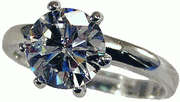 2.00CTW BRILLIANT ENGAGEMENT ANGLED SOLITAIRE RING size 5