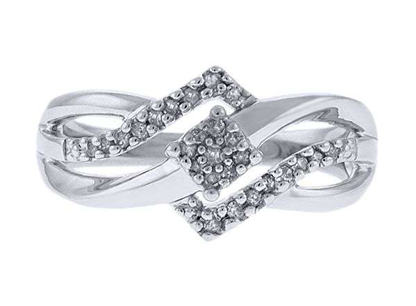 **SAVE R225 SHIPPING!!!** 100% NATURAL DIAMONDS IN ELEGANTLY STYLED .925 STERLING SILVER SIZE 7