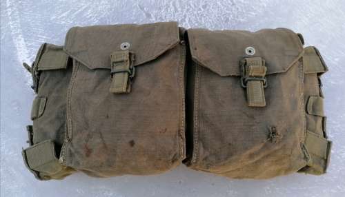 SADF Era Pattern 60`s Webbing Kidney Pouches