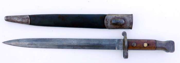 British Model 1888 BAYONET Sanderson Sheffield Fighting Knife + Scabbard (Boer War Era)
