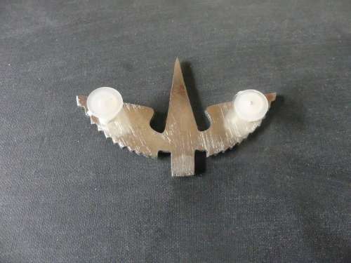 SADF Recce commando Prototype beret badge ( Chromed  with Black Enamel)