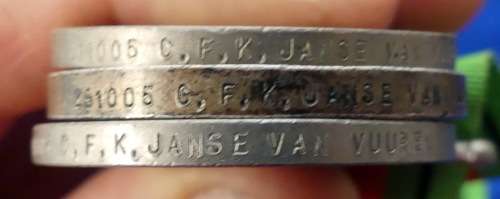 SA WWII medal Group - Defence , War 1939-1945 & Africa Service Medal - CFK Janse van Vuuren 261005