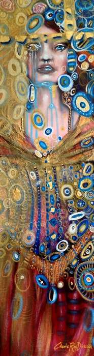 KLIMT-STYLE ORIGINAL PAINTING - 'THE PHOENIX' -  by SA artist, Cherie Roe Dirksen 914 x 254 x 40