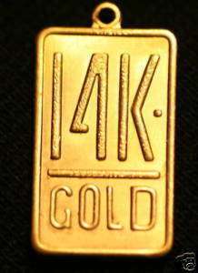 $$$ - 14K YELLOW GOLD Bullion Bar Pendant - 2 Grams !!! - $$$