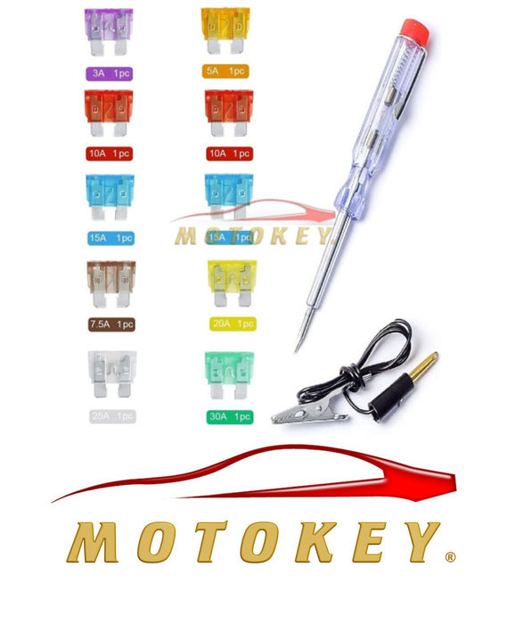 11pcs Automotive Fuse And Tester Light Set