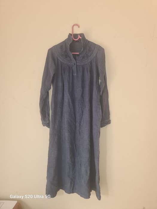 Size S blue long sleeve dress (as new)