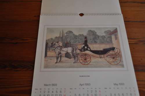 Vintage 1993 Horse-Drawn Coaches Calendar