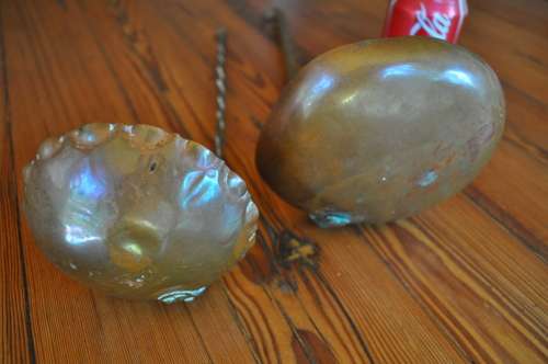 Two Vintage Copper Brass Metal Spoons