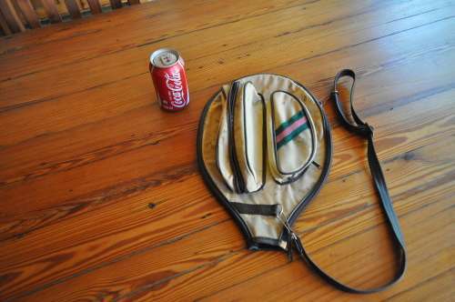 Vintage Tennis Racket Sleeve With Zipper Pockets (see all pics)