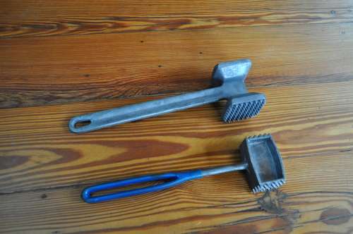 Vintage Meat Tenderizer Metal Hammers