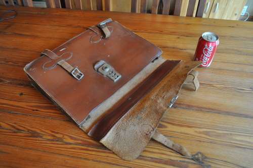 Vintage Leather School Case (Missing Handle)
