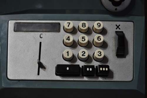 Vintage 1960s Adding Machine Calculator (not tested)