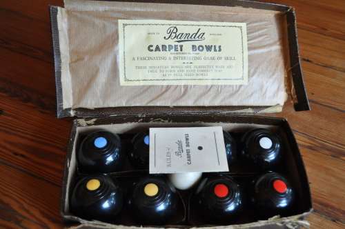 Vintage Banda Junior Carpet Bowls Includes Jack And Rule Book