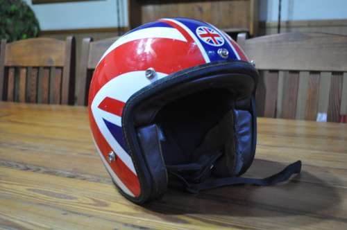 Retro Union Jack Open Face Helmet