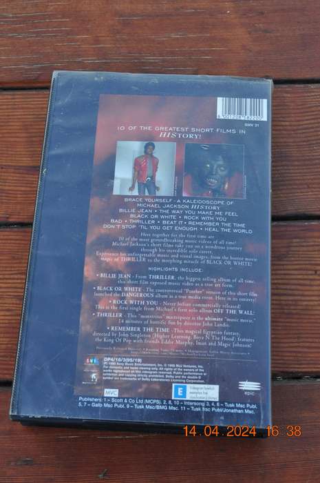 Michael Jackson History Video Greatest Hits VHS