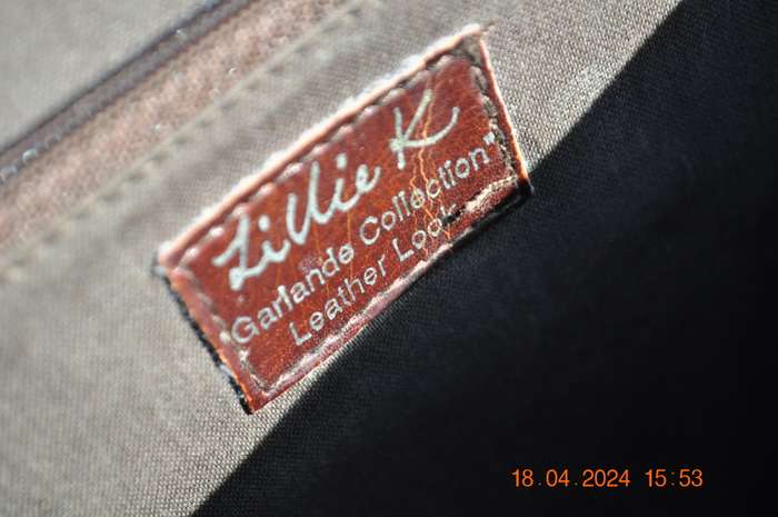 Vintage Lilly K Leather Look Carry Bag