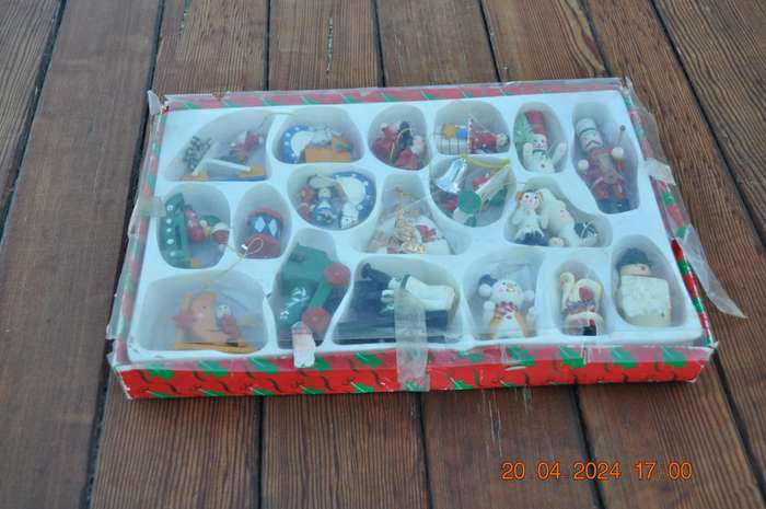 Vintage wooden Christmas ornaments
