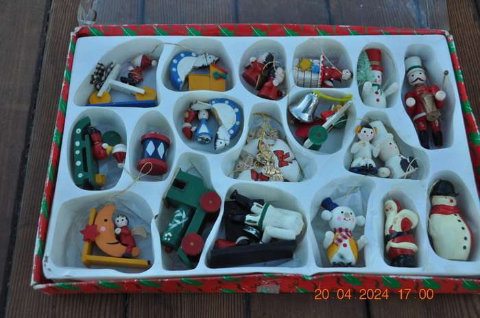 Vintage wooden Christmas ornaments