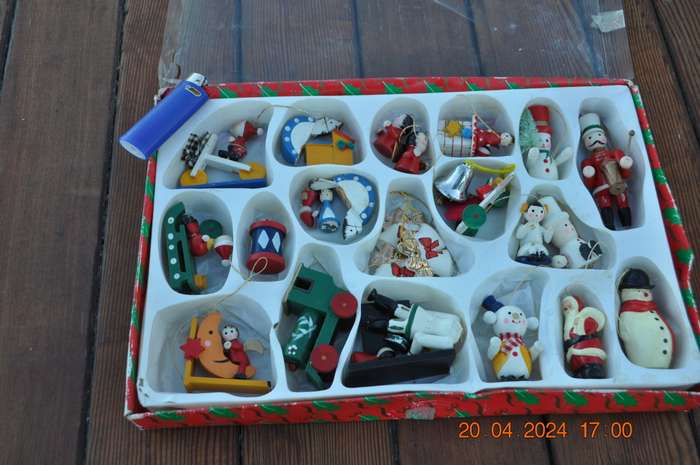 Vintage wooden Christmas ornaments