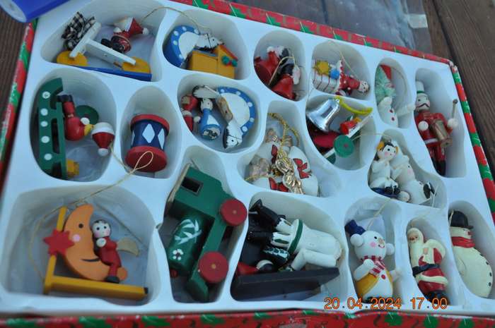 Vintage wooden Christmas ornaments
