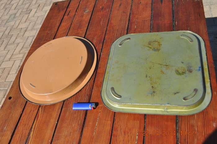 Vintage Metal Serving Trays