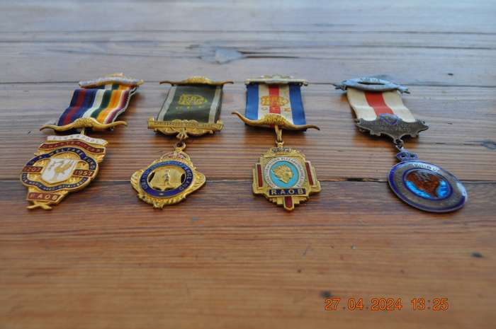 Vintage RAOB Medals x 4