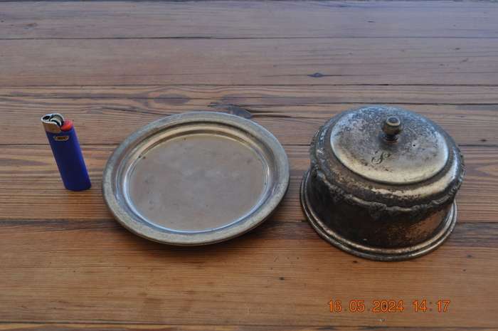 Vintage Butter Dish Silver Plated