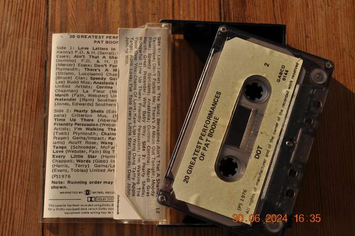 Pat Boone - 20 Greatest Performances (Cassette)
