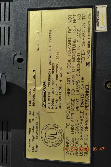 Vintage Zegna Telephone Answering System (as is)