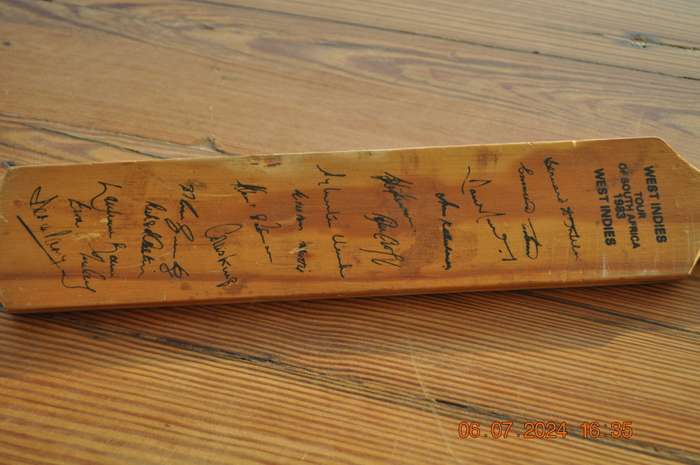 Vintage West Indies SA 1983 Mini Cricket Bat