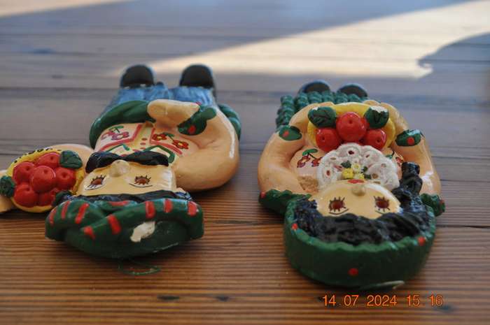 Original Cyprus Hand Made Village Hanging Wall Dolls