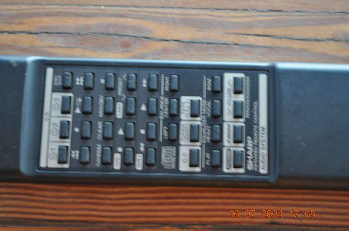 Original Sharp Audio System Remote Control