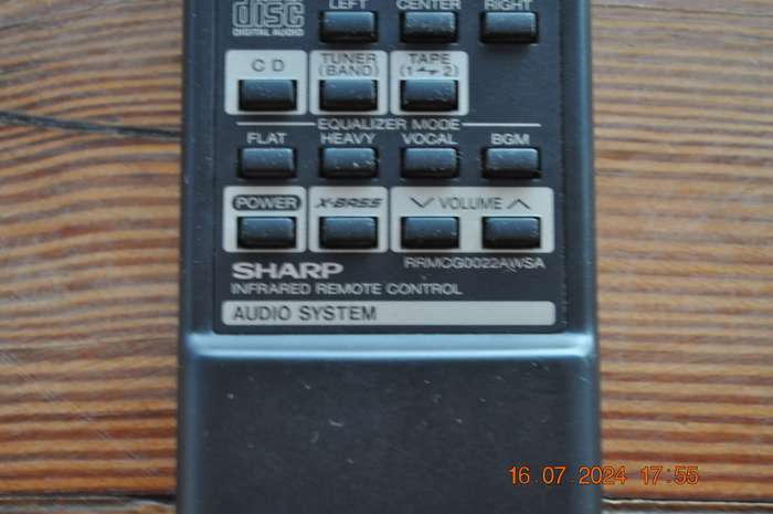 Original Sharp Audio System Remote Control