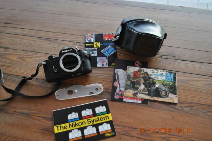 Nikon EM 35mm Film Camera Body Only (like new with manuals)