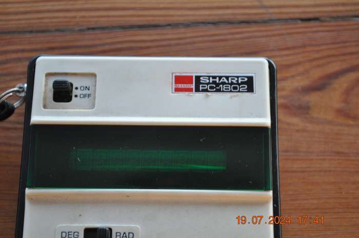 Vintage Sharp PC-1802 Calculator