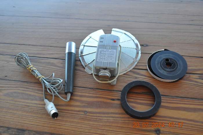 Vintage Camera Flash Microphone And Film Reel