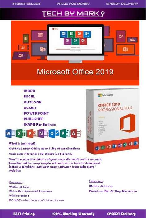 Microsoft Office 2019 Professional Plus 1 PC license ESD