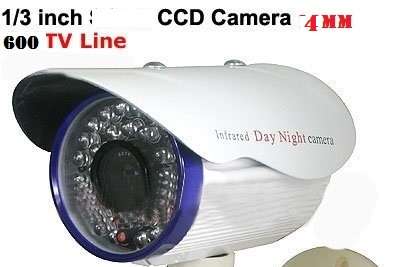 NEW 4mm 600TVL IR LED Waterproof 1/3 inch CCD CCTV Security Camera with FREE Bracket