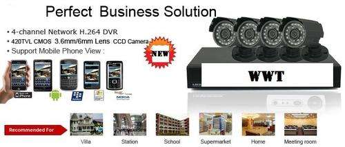 Complete NEW 4 Channel Security Surveillance System With Internet & 3G Phone Viewing and FREE cables