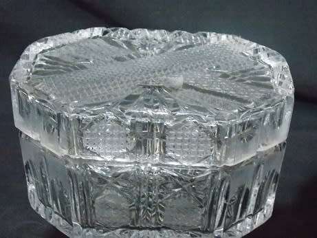 Stunning Heavy Cut Crystal Jewelry Box
