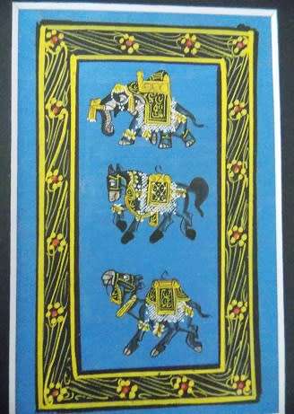 Beautiful Indian Elephant Silk Painting