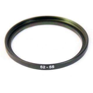 Metal Step Up Ring Anodized Black Metal 52mm-55mm