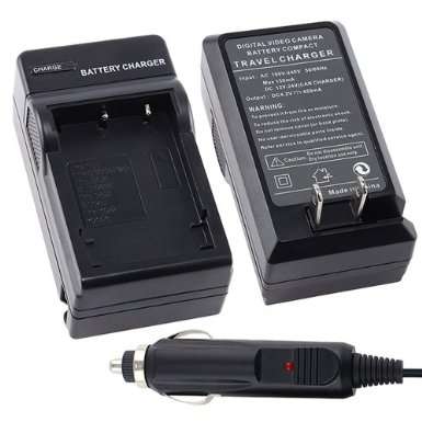 Compact Battery Charger Set for Fuji NP-60 / Nikon EN-EL2 / Kodak KLIC-5000 / Panasonic CGA-S004A/1B