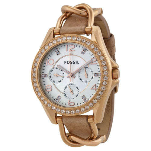 Fossil Rileys Multi-Function Bone Leather Women's Watch ES3466