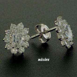VIBRANT SOLID 925 STERLING SILVER PAVED STUDS