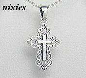 ADORABLE PURE 925 STERLING SILVER CROSS PENDANT
