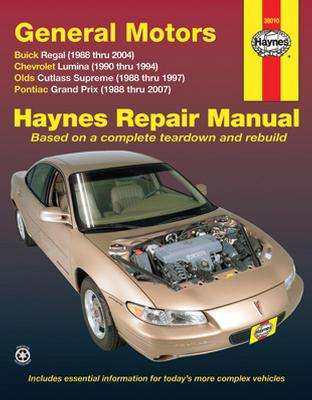 Haynes 38010 BuickChevroletOldsmobilePontiac 1988 to 2002 Repair Manual