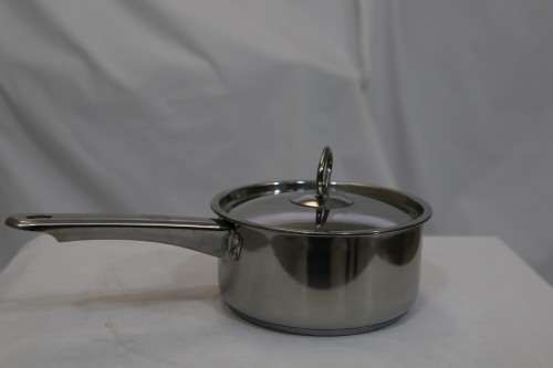 CHUKBOK - Heavy Bottom Stainless Steel Induction Ready Cookware 16 cm Sauce Pan + Lid(Display Item)