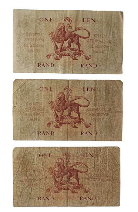 Rare Collectors South African Two and One Rand notes G Rissik edition